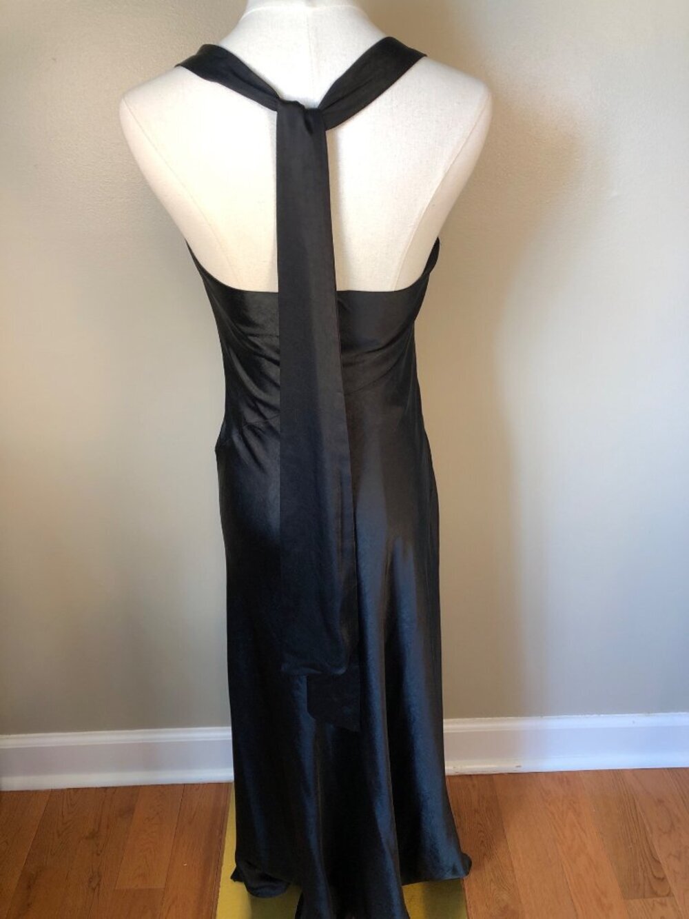 Hello Molly Cowl Halter Neck Black Maxi Dress Whimsigoth Dark Romance Size S - Picture 3 of 11